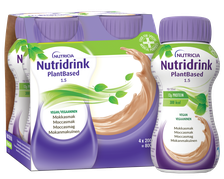NUTRICIA Nutridrink PlantBased 1,5 kcal/ml ar mokas kafijas garšu 200 ml, 4 gab.