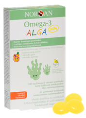 NORSAN Omega-3 Total, citrinų skonio guminukai, 45 vnt.