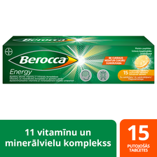 BERROCA Energy putojošās tabletes, 15 gab.