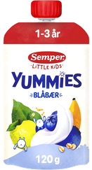 SEMPER Yummies su mėlynėmis (nuo 12 mėnesių) vaisių kokteilis, 120 g