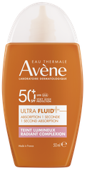 AVENE Sun Ultra Fluid Radiance SPF 50+ fluīds, 50 ml