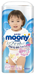 MOONY Airfit XL (12-22kg) meiteņu biksītes, 38 gab.