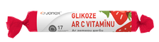 JONAX Glikoze Ar C Vitamīnu (Zemeņu) košļājamās tabletes, 17 gab.