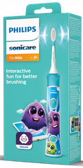 PHILIPS Sonicare KIDS (zila) HX6322/04 elektriskā zobu birste, 1 gab.