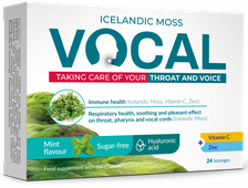 VOCAL  Ha Mint Flavour pastilas, 24 gab.