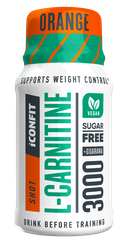 ICONFIT  L-Carnitine Shot Orange pudelīte, 60 ml