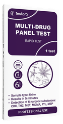 TESTERA Multi-Drug (6 vielas) tests, 1 gab.