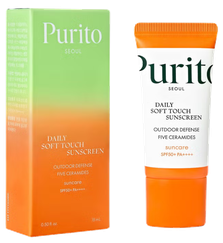 PURITO Daily Soft Touch Sunscreen SPF50+ saules aizsarglīdzeklis, 15 ml