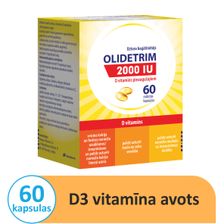 OLIDETRIM  2000 IU mīkstās kapsulas, 60 gab.