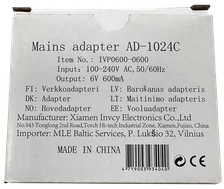 MICROLIFE Mains AD-1024C adapteris, 1 gab.