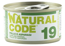 NATURAL CODE 19 Vista Un Sparģeļi konservi kaķiem, 85 g