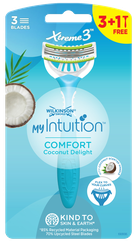 WILKINSON SWORD MyIntuition Comfort Coconut Delight Xtreme 3 vienreizlietojamie skuvekļi, 4 gab.