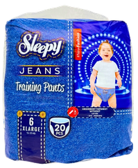 SLEEPY Jeans Pants Xlarge Nr.6 autiņbiksītes, 20 gab.