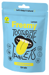FRESMY Lemon zobu pastas tabletes, 124 gab.