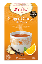 YOGI TEA Ingvera, apelsīnu un vaniļas tēja maisiņos, 17 gab.