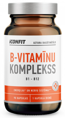 ICONFIT Vitamin B Complex B1-B12 kapsulas, 90 gab.