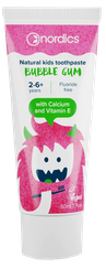 NORDICS Bubble Gum bērnu zobu pasta, 50 ml