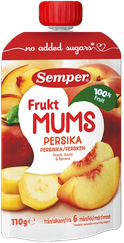SEMPER Frukt Mums Persiku, Ābolu, Banānu (No 6 Mēn.) biezenis, 110 g