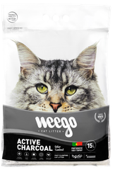 WEEGO Charcoal cementējošās smiltis kaķiem, 15 L