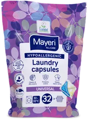MAYERI Hipoalerģisks Universal kapsulas veļas mazgāšanai, 32 gab.
