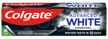 COLGATE Advanced White Charcoal zobu pasta, 75 ml