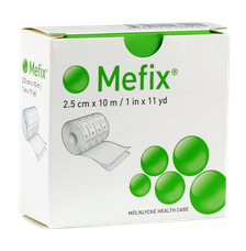 MEFIX 10m x 2.5 cm leikoplasts rullī, 1 gab.