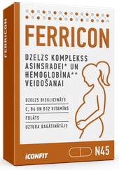 ICONFIT Blister Ferricon kapsulas, 45 gab.