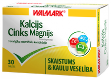 WALMARK Kalcijs-Cinks-Magnijs tabletes, 30 gab.