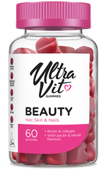 ULTRAVIT Gummies Beauty košļājamās tabletes, 60 gab.