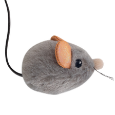 CATSTAGES Squeak Squeak Mouse, Pelēka rotaļlieta, 1 gab.