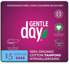GENTLE DAY Super Plus Organic Cotton tamponi, 15 gab.