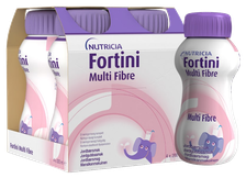 NUTRICIA Fortini Multi Fibre ar zemeņu garšu 200 ml, 4 gab.