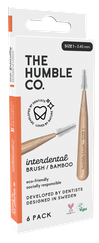 HUMBLE Size 1, Orange zobstarpu birstīte, 6 gab.