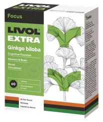 LIVOL  Extra Ginkgo Biloba tabletes, 60 gab.