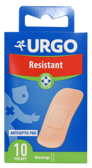 URGO Resistant 1.9 x 7.2 cm plāksteris, 10 gab.