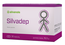 SILVADEP nervų sistemos funkcijai palaikyti kapsulės, 30 vnt.
