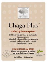 NEW NORDIC Chaga Plus tabletes, 30 gab.