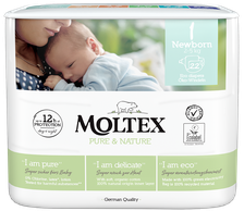 MOLTEX Eco Pure & Nature 1 (2-4 kg) autiņbiksītes, 22 gab.