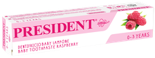 PRESIDENT Baby Raspberry zobu pasta, 30 ml