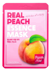 FARMSTAY Real Peach auduma sejas maska, 1 gab.
