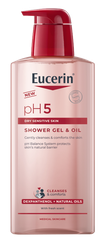 EUCERIN pH5 dušas želeja un eļļa, 400 ml