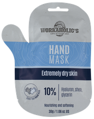 WORKAHOLICS Moisturizing, drėkinančios ir atkuriančios rankų kaukė-pirštinės, 1 pora