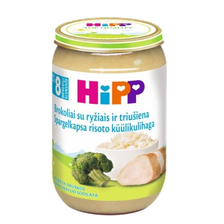 HIPP Brokoļu, Rīsu, Trušu Gaļas (8m+) biezenis, 220 g