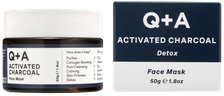 Q+A Activated Charcoal Detox sejas maska, 50 g