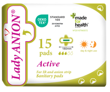 LADY ANION Active higiēniskās paketes, 15 gab.