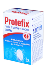 PROTEFIX Aktiv Reiniger tabletes zobu protēžu tīrīšanai, 66 gab.