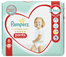 PAMPERS Premium Care 6 (15+ kg) autiņbiksītes, 31 gab.