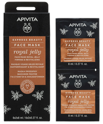 APIVITA Express Beauty Royal Jelly (8 ml) sejas maska, 2 gab.