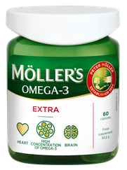 MOLLERS Omega-3 Extra Zivju Eļļa  kapsulas, 60 gab.
