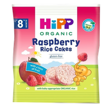 HIPP Organic Raspberry Rice Cakes uzkoda, 30 g